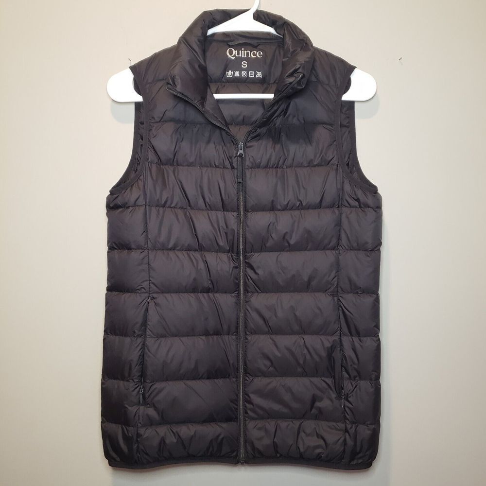Quince Black Quilted Sleeveless Puffer Vest